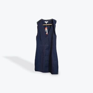 Steven Madden Navy Blue Striped  Dress